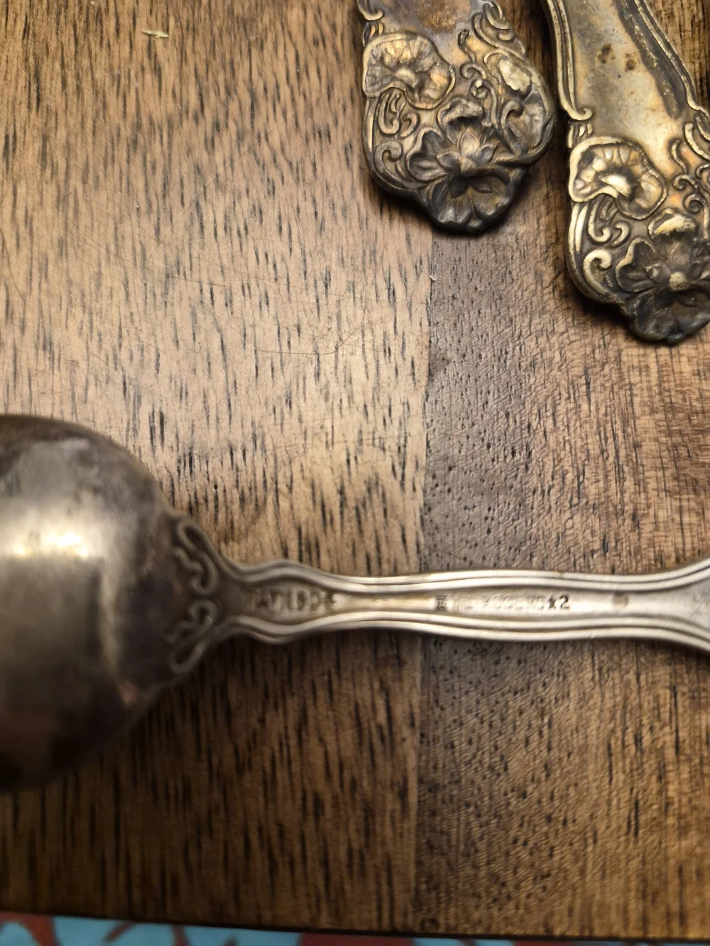 Antique Silver Dessert Spoons - Set of 4 Wm. Rogers 1904, 